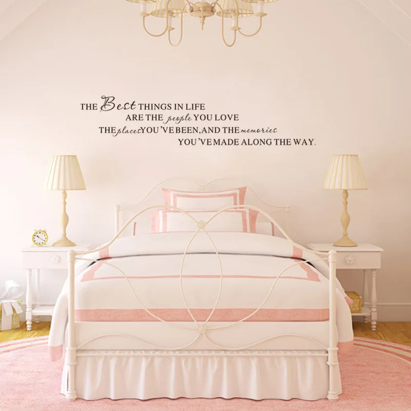 

GB221 The Best Things In Life Quote Wall Stickers For Home Decoration Living Room Children Bedroom Wall Decals Vinyl Art Mural