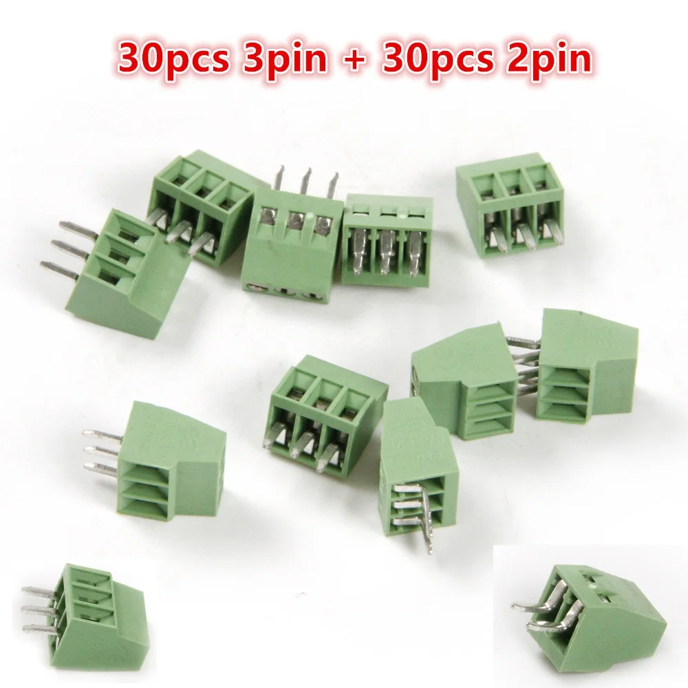 Универсальный Клеммная колодка Разъем 3x10 шт. 3 поляки/3 Pin PCB + 2 полюса/2