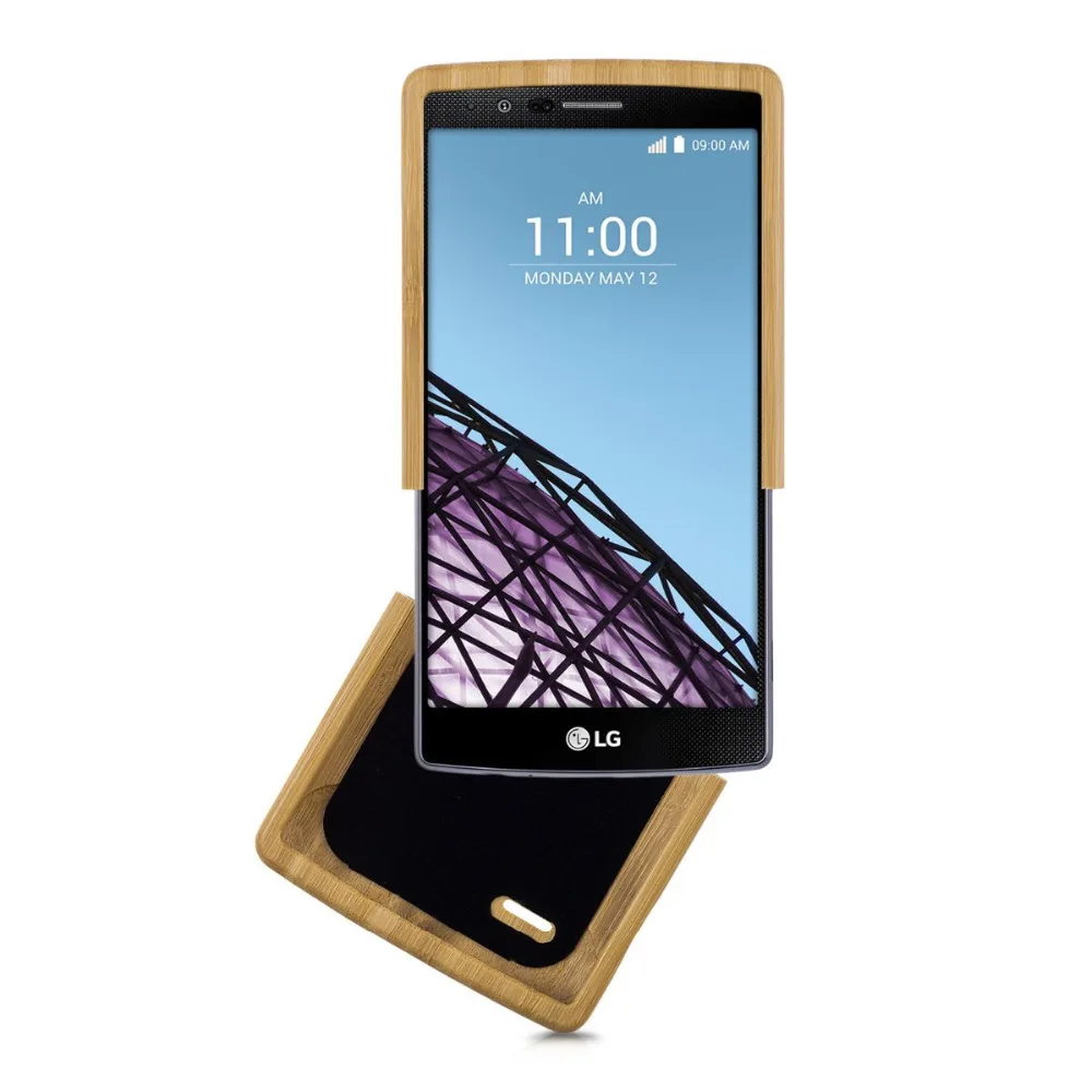 Natural bamboo case for the LG G4 in brown 1