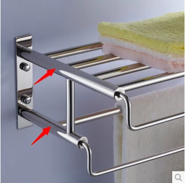 The bathroom toilet bath towel rack shelf stainless steel towel rack