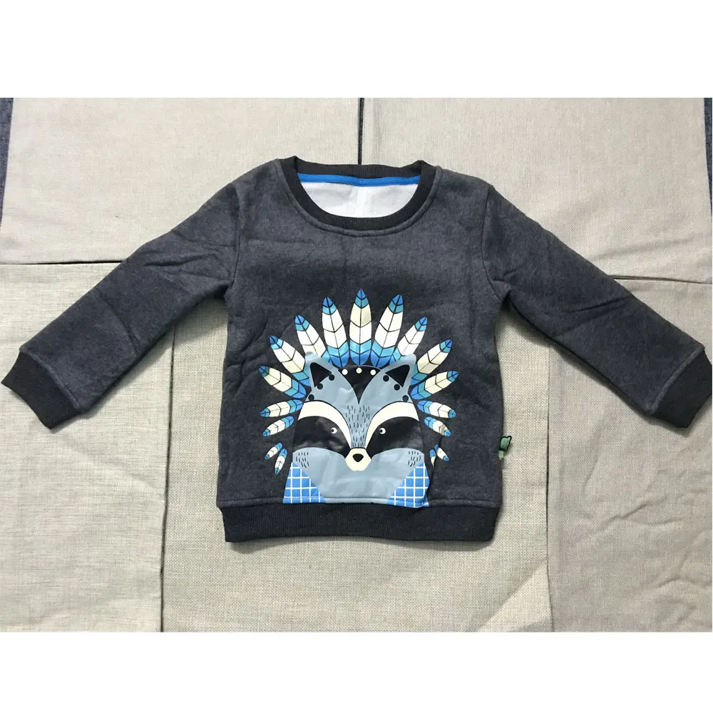 Apperloth Baby Boys Girls Hoodies Clothes Child Kid Winter Thick Sweatshirts Cashmere Long Sleeve Kids Cartoon Print Top Costume