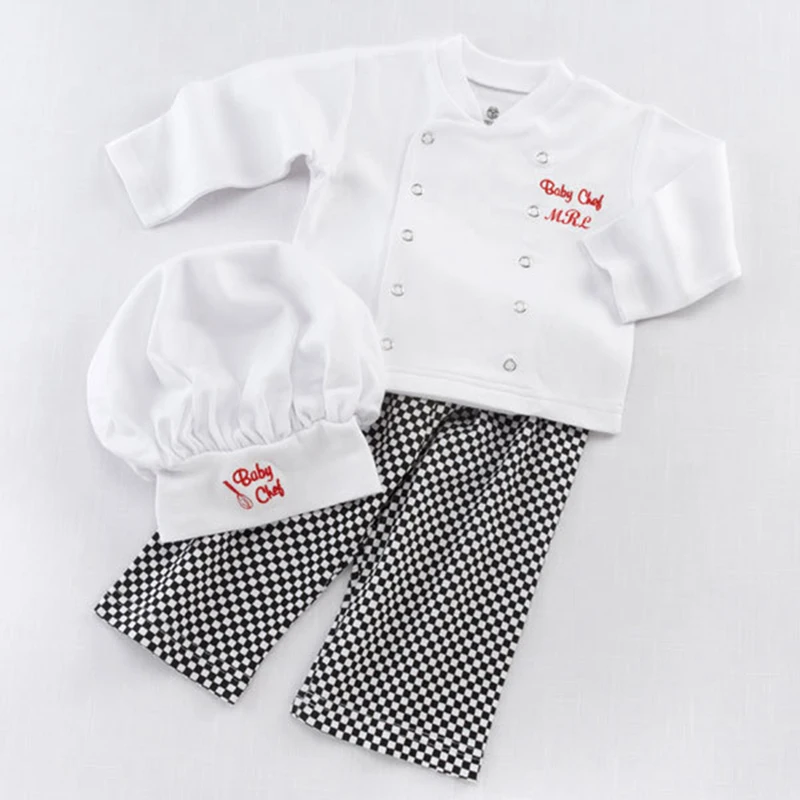 Nacido para ser un chef con Gorro De Chef-Chaleco de bebé