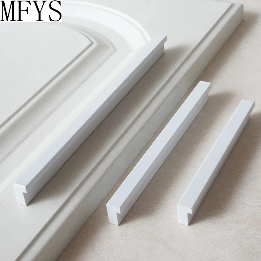 2,5 ''3,75" 5 "6,3" Современная ручки для мебели белый ящика Потяните ручки для кухонного шкафа дверная ручка для шкафа тянуть оборудования