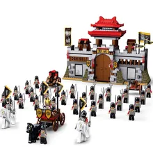 Масштабный рыцарский замок, строительные блоки, сделай сам, Китай, средневековье, король, война, лошадь, кирпичи, игрушки, подарок для детей, мечта