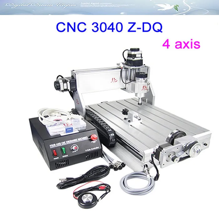 Best price! CNC Engraver 3040 Z-DQ Milling Machine with rotary axis, ball screw, tool auto-checking tool for 3d cnc,hot sale free shipping cnc 3040 z dq 4 axis 3d wood engraving machine pcb carving router with ball screw tool auto checking instrument