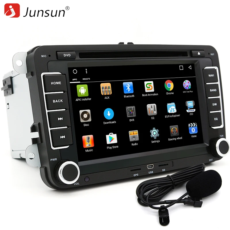 Junsun 7 2 din Car DVD GPS radio player Android 6 0 1024 600 Bluetooth FM