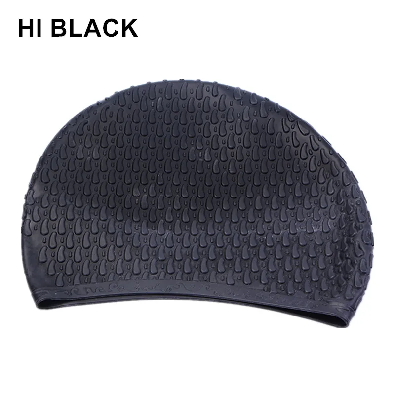 Unisex Flexible Waterproof Silicone Swimming Cap Adult Waterdrop
