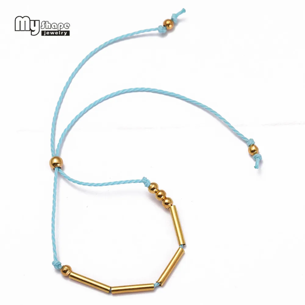 

My Shape Fashion Jewelry Wires Multi-color Morse Wax Cord Bracelets SON Named Personal Custom Bracelet Graduation Gift