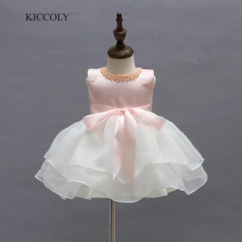 

2017Baby Girl Infant Dress Wedding Christening Princess Dresses Girls kids Clothes 3-24M Birthday Party Tutu Dress Girl Clothing