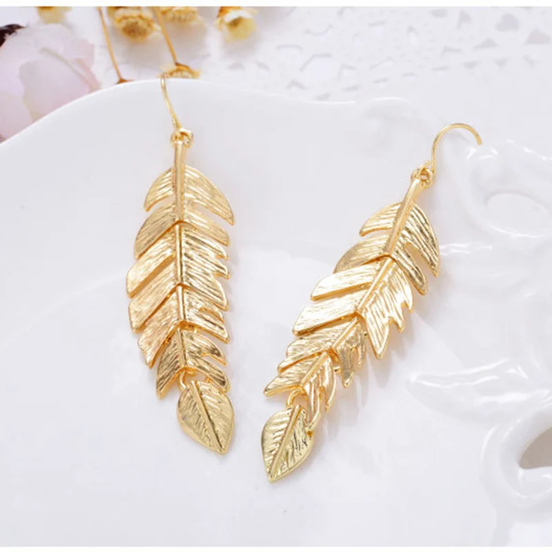 Женские длинные серьги подвески в форме листа массивные висячие 2020|earrings for|dropping