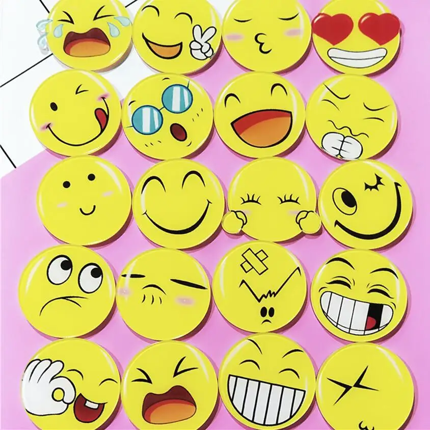 5 PCS Packing Cartoon facial expression Acrylic Pin Badge Clothes Badges Backpack Beautify Icons Shoes Package Ico |