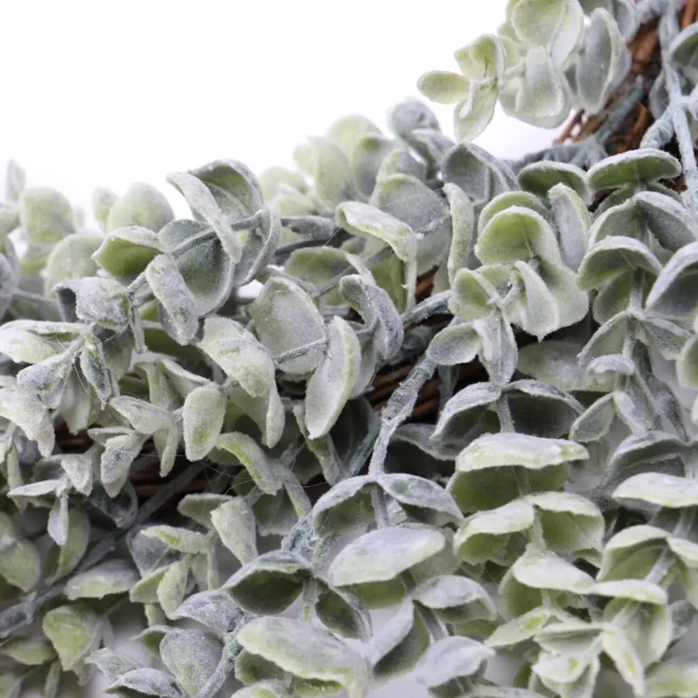 

None Simulate Eucalyptus Leaves Wreath Hanging Pendant for Door Deocration