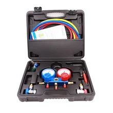 Холодильное кондиционер манометр Набор инструментов Набор, коробка с инструментами, инструменты для обслуживания R134A автомобильный комплект с переносным чехол AC диагностический хладагента