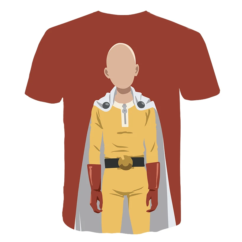 Новая модная рубашка с капюшоном аниме ONE PUNCH Man Футболка 3D мультфильм мужская