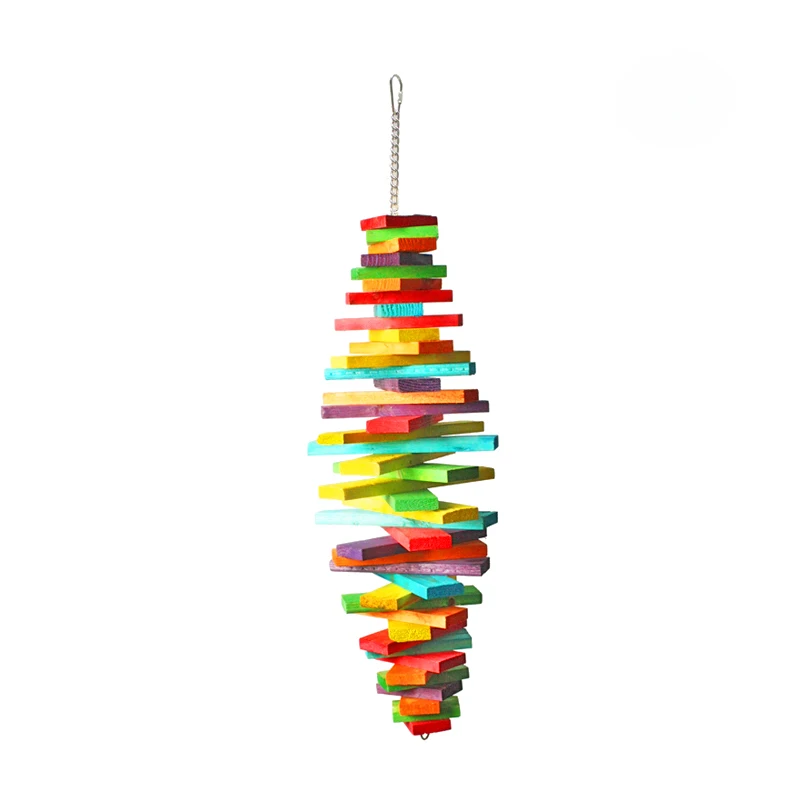 

WOOD BIRD TOYS Colorful bird toy for small and medium parrots and big bird chew and swing 012