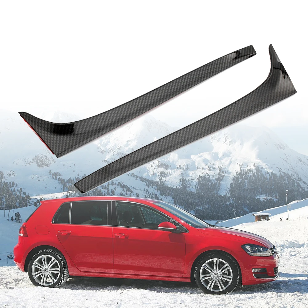 

carbon fiber Side Rear Wing Spoiler Lip Cover Trim Sticker For Volkswagen VW GOLF 7 MK7 7.5 GTI GTD R 2014 2015 2016 2017 2018