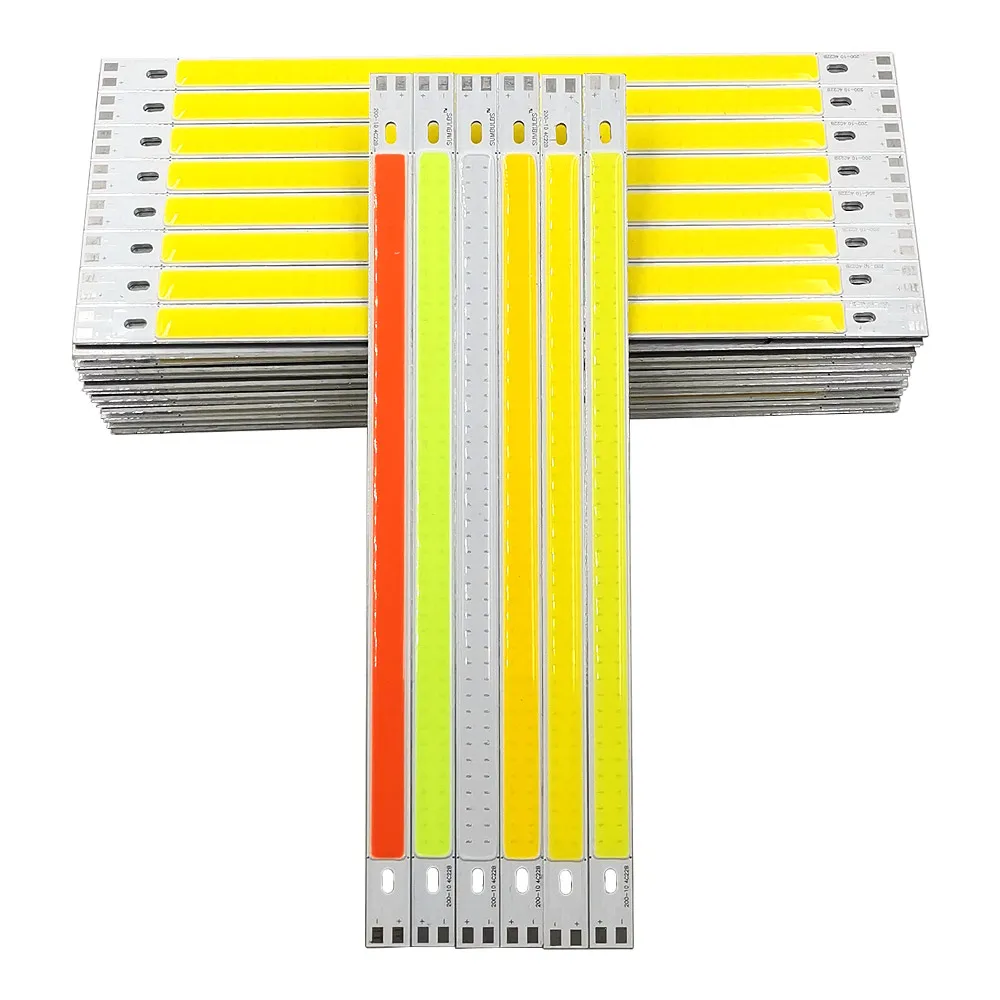 200x10mm 12V LED COB Żarówka LED Bar Lights 10W 20CM Strip