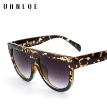 UANLOE 2017 Fashion Brand Designer Sunglasses Woman Retro Half Leopard Frame Luxury Glasses Summer Beach Eyewear UV400 HD Lens