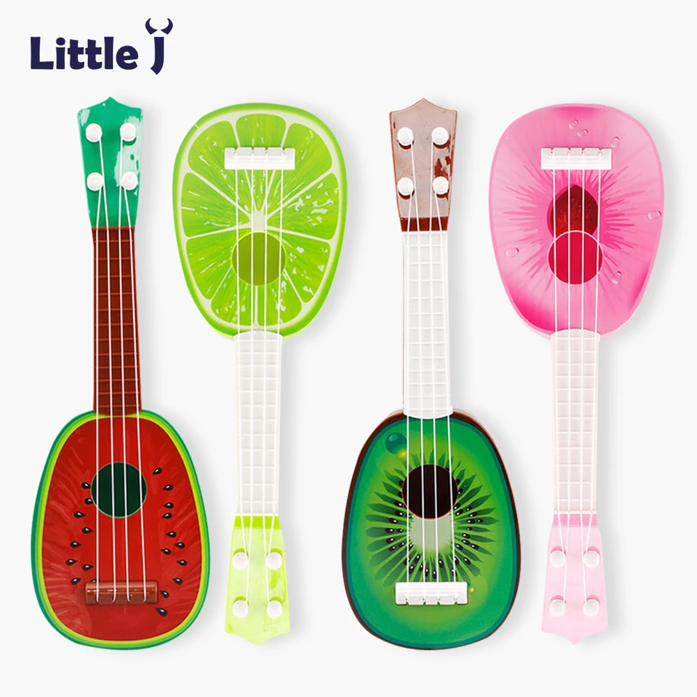 Little J Children Mini Fruit Learn Guitar Baby Music Toys Musical Instruments Kids Ukulele Birthday Holiday