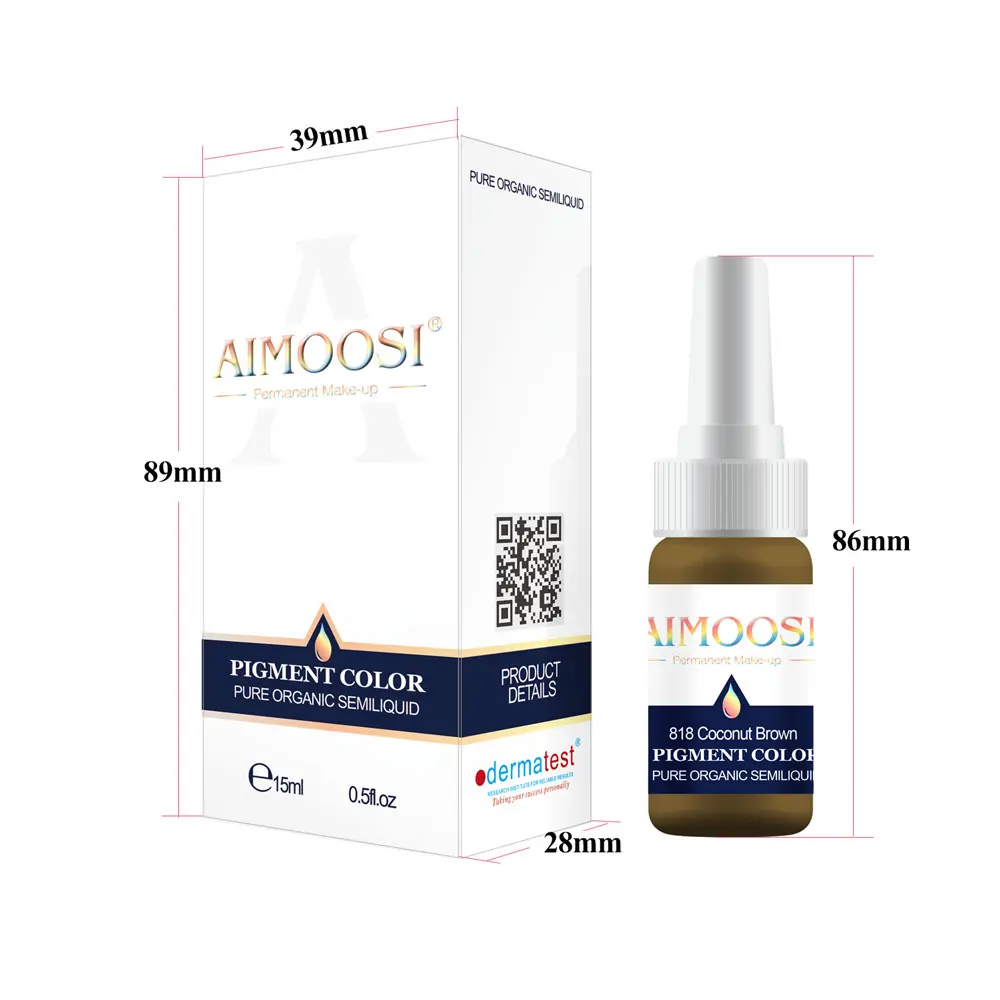 Aimoosi 20 цветов нано Чистый органический молочный пигмент для бровей и подводки для глаз Красота Перманентный макияж микроблейдинг пигмент