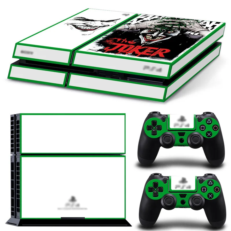 

Fashion Decal Cover For Sony PS4 Slim Console Sticker With Controllers Vinyl Skin Stickers PS 4 S Accessories joker