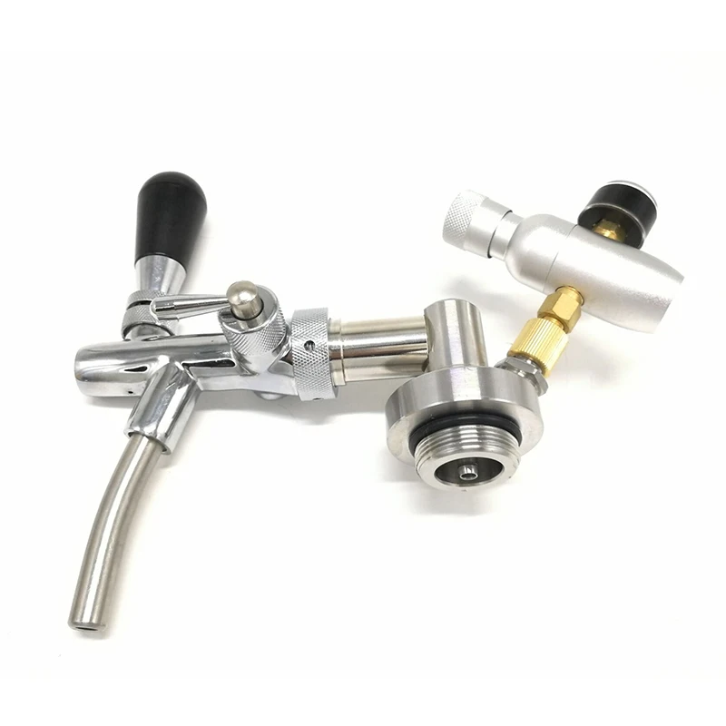 

Homebrew Beer Mini Keg Tap With Flow Control Stainless Steel Beer Tap Adjustable for Mini Craft Beer Keg Brew Accessories