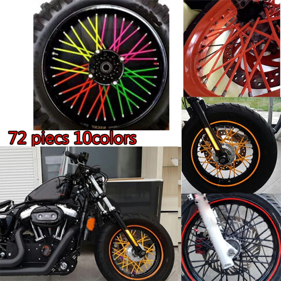Motocross SPOKE SKINS Wheel RIM SPOKE SHROUDS COVERS for KAWASAKI CRF