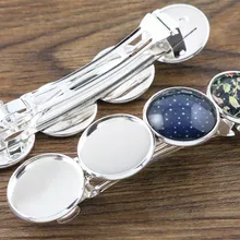 5 шт., 20 мм, с 4 камеями, высокое качество, серебрянное/бронзовое покрытие, медный материал, заколки для волос, шпилька, установка основы