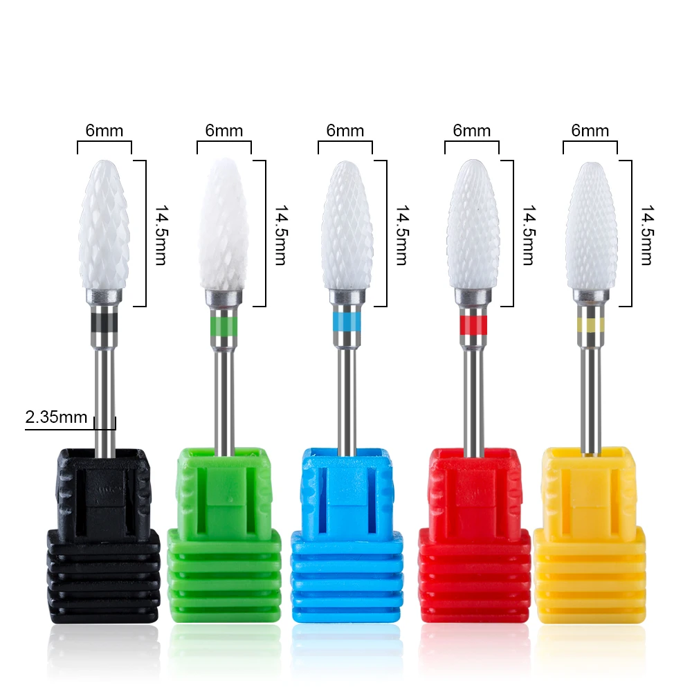 Nail Drill Bits Ceramic Nail Drill Bit For Electric Manicure Drills Machine Milling Cutter Nail Files er Art Equipment Accessory