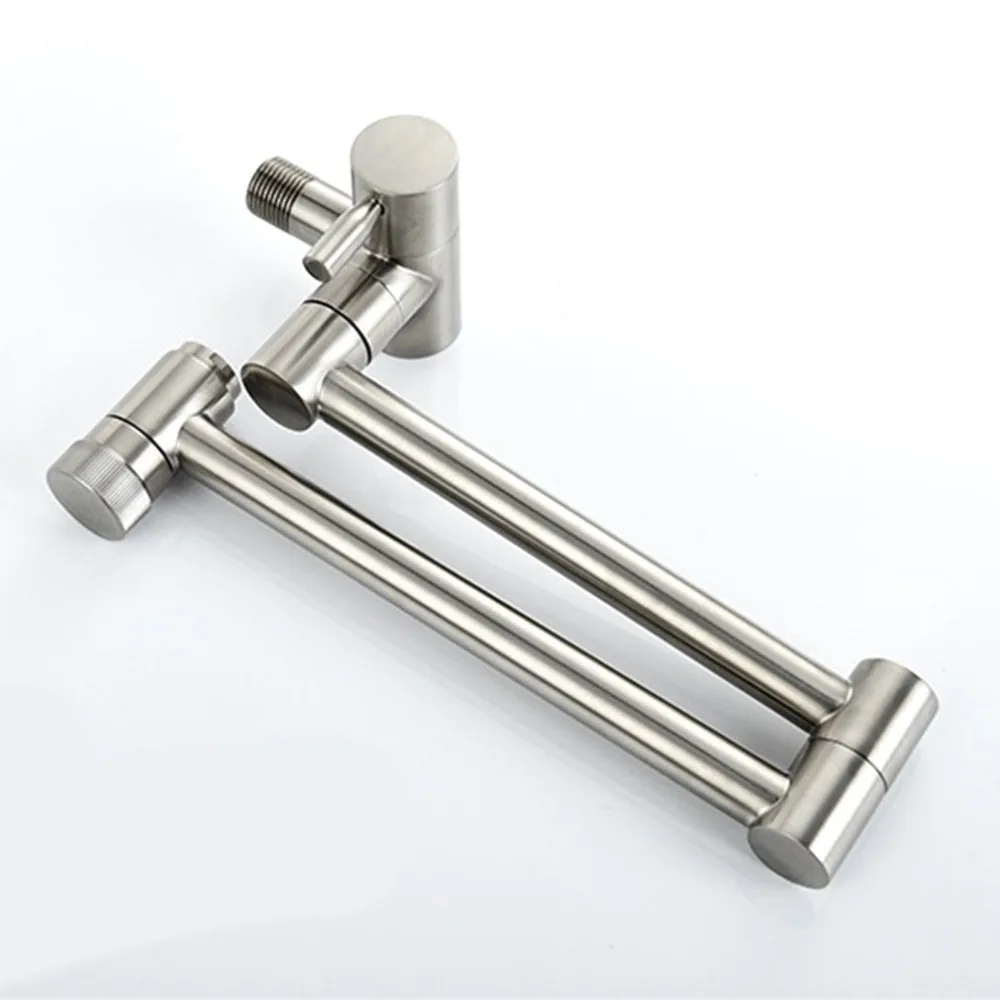 

Copper Wall-mounted Folding Faucet Kitchen Sink Faucet Single Cold Collapsible Faucet Universal Rotating Faucet