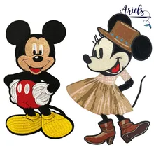Disney мультфильм Минни Микки наклейки для одежды вышитые наклейки дикие Модные наклейки одежда декоративная заплатка мультяшная Клепка