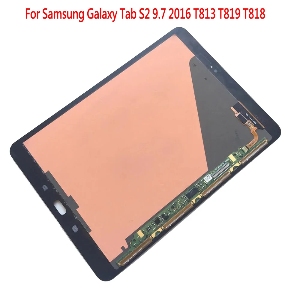 

Tested LCD Display For Samsung Galaxy Tab S2 9.7 2016 T813 T819 T818 LCD Touch Screen Digitizer Assembly Panel Replacement Part