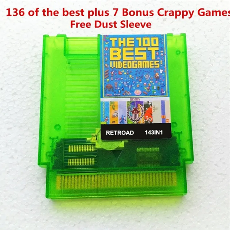 RETROAD DIY 8bit NES game cartridge, 136 of the best plus 7 Bonus Crappy Games Multi Cart