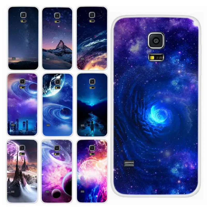 

For Samsung Galaxy S5mini Case Silicone Soft TPU Phone Cases For Samsung Galaxy S5 Mini G800 Back Cover Star Space Skin ky204