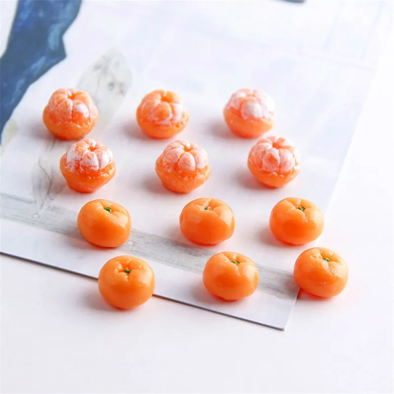 

10pcs Mini Imitation Orange Shape Stud Earrings Accessories DIY Earring Making Ear Jewelry Findings for Women Girls Wholesale