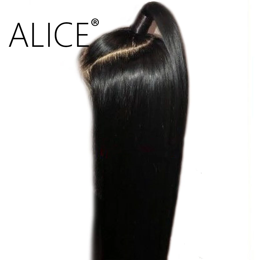pre plucked straight lace front wig