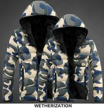 Men s winter Camouflage Outwear Jacket Lovers Thicken font b hoody b font Man hooded jackets