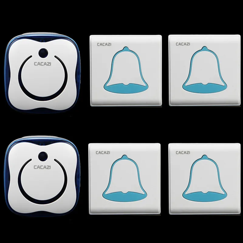

4 transmitter+2 receiver Waterproof  Wireless door bell doorbell Prevent Signal interference  48 Chimes Tone 6-Level Volume