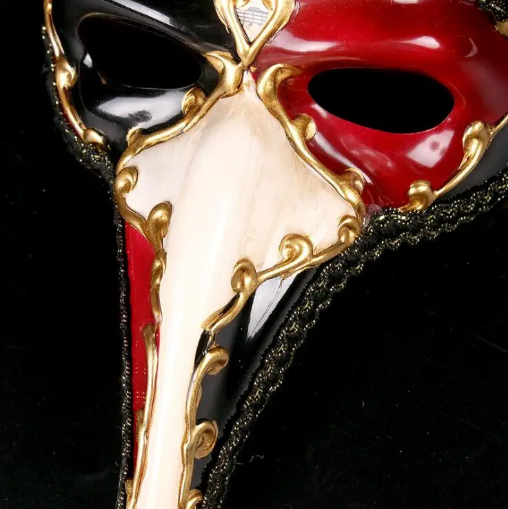 Halloween Mask Masquerade Long Nose Creative Mask Bell High-end Party Masks Christmas Gorgeous elegance