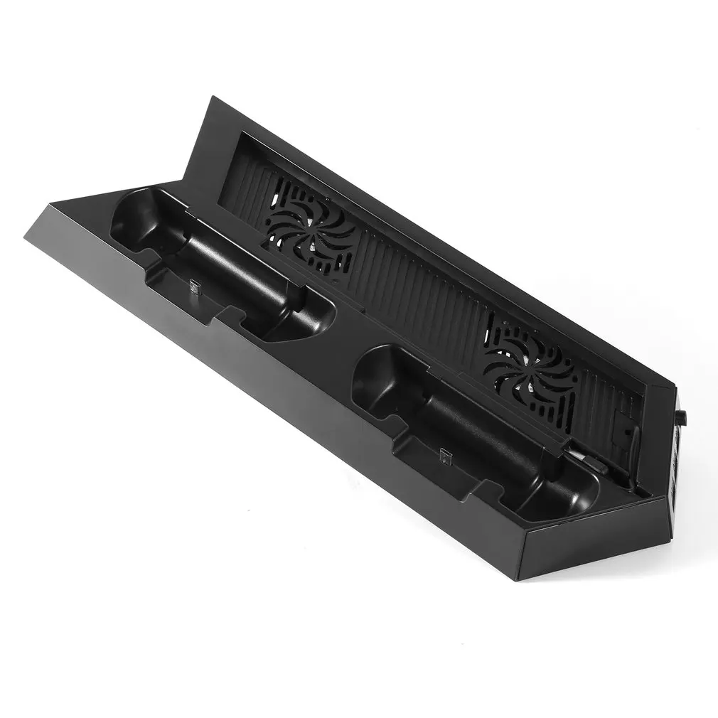 

Vertical Stand with Cooling Fan Charging Station Console Dualshock 2 Controllers with Dual Charger Ports USB HUB for PS4