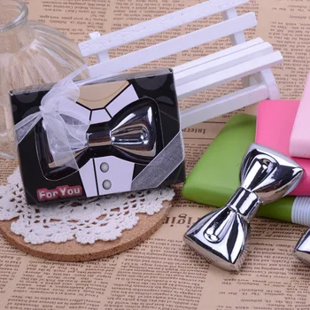 

Wedding party gift for guest - Black Tie Bottle Opener Creative Gifts Red Wine Opener party favors 30pcs/lot