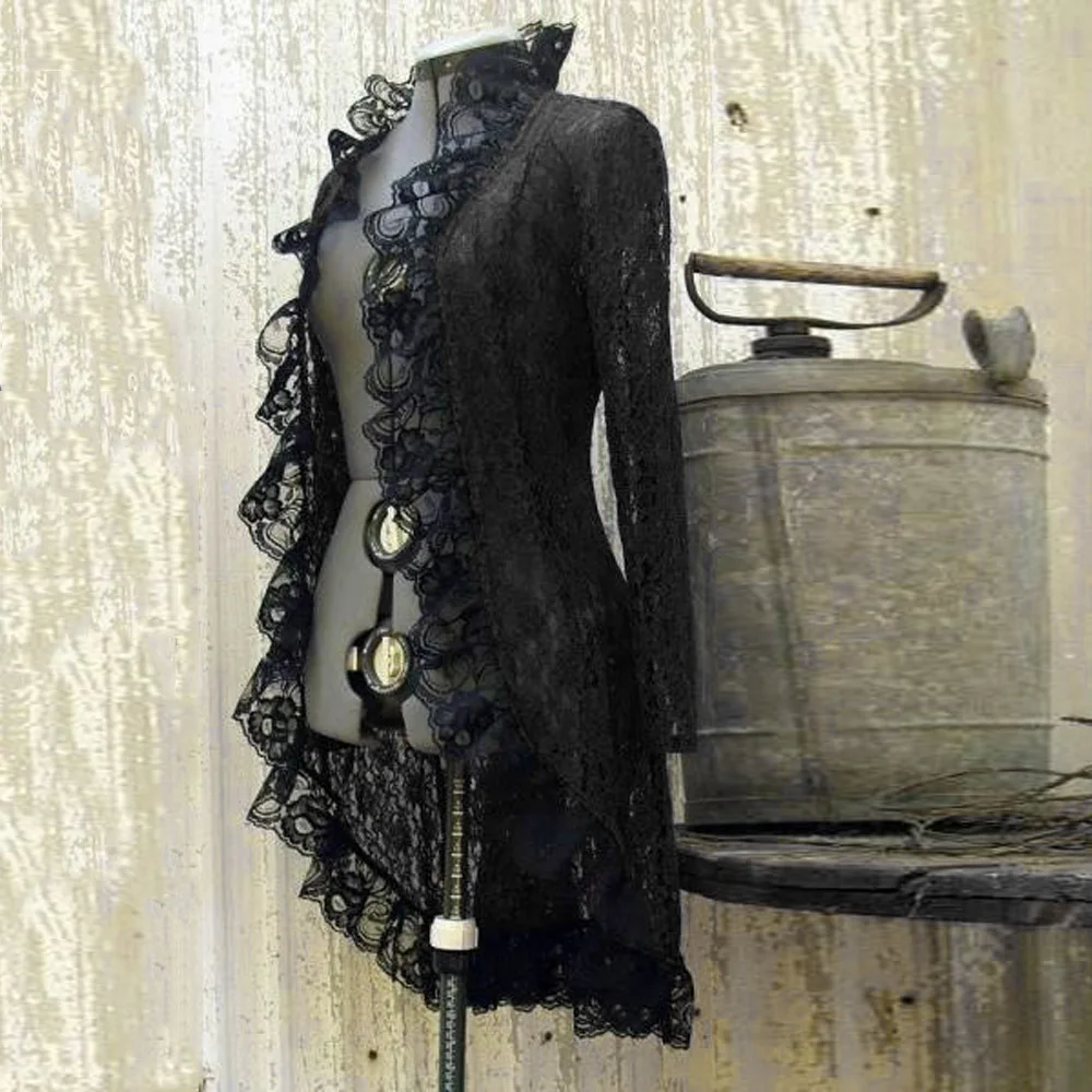 

Women Jacket Ladies Coat Outwear Bridesmaid Lace Fashion Wedding Long Sleeve Cardigan Evening