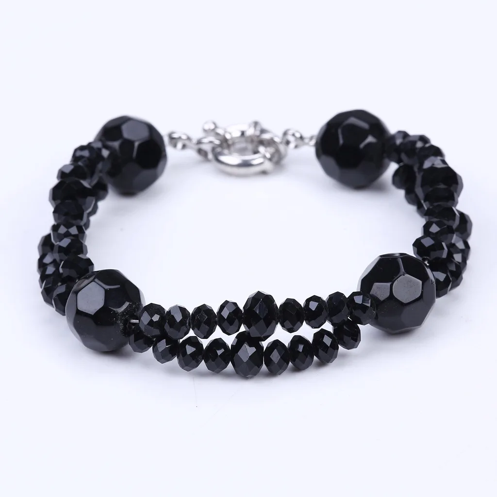 Fashion Luxury Black Crystal Agates Bracelet - Bracelets - AliExpress