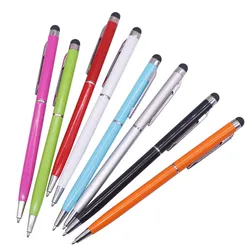 10 Pcs Metal Capacitor Ballpoint Pen student stationery gift pen 0.7mm bullet tip Blue refill Metal pen School Stationery