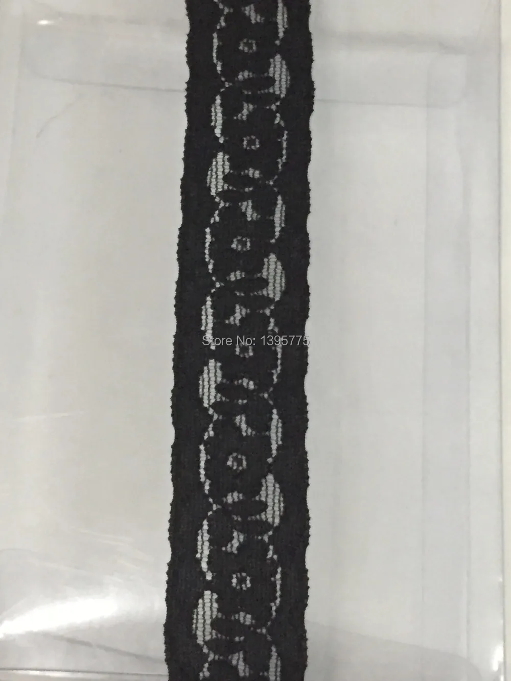 

New 40yards/lot 3cm 30mm width Black floral nice exquisite elastic stretch thick lace trimming for sewing, headband, ribbon,