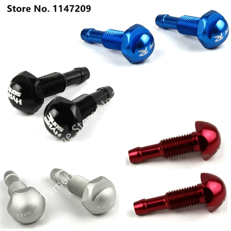 2 x Blue durable Car Auto Metal Windshield Washer Nozzle expands the