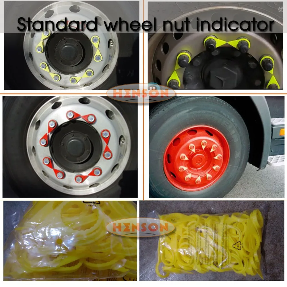 33mm Loose wheel nut marker for heavy truck and trailer, wheel check