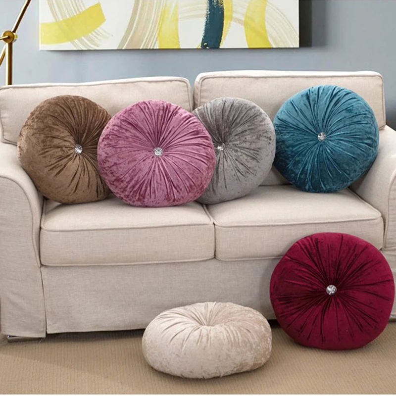 Dia40cm4colorspleuchebuttononthemiddleroundcushionwithhigh