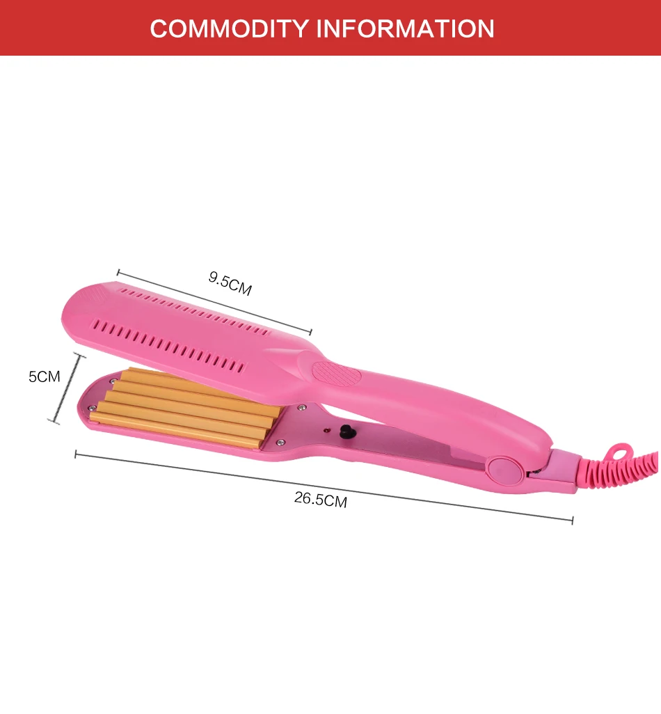 Wenyi Professional щипцы Гофрирование волос щипцы для завивки волос гофрированного железа укладки керамика пластины щипцы для завивки волос Styler