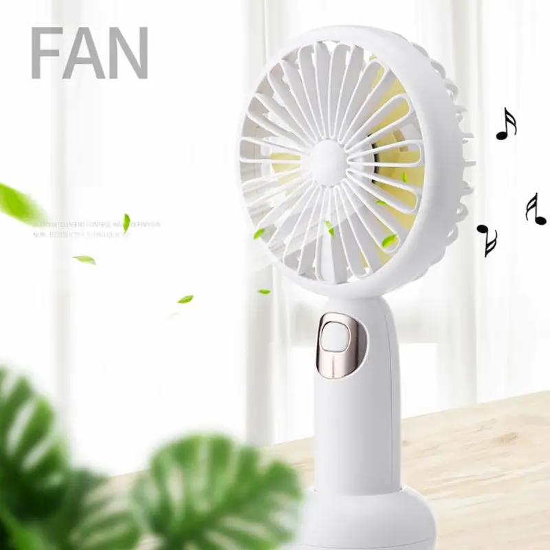 

DHaws Small Table Desk Personal Fan Wireless Music Speaker for Bluetooth USB Rechargeable Handheld Fans Audio Player Summer Gift